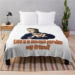 Life's a savage garden my friend! Super Hans Throw Blanket