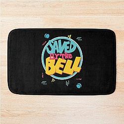Saved by the Bell TV Sitcom Party Pattern Memphis Vapourwave Bath Mat
