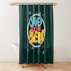 Saved by the Bell TV Sitcom 90s Party Pattern Geometric Memphis Shower Curtain