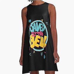 Saved by the Bell TV Sitcom 90s Party Pattern Memphis Vapourwave A-Line Dress