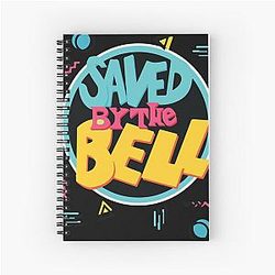 Saved by the Bell TV Sitcom 90s Party Pattern Memphis E Spiral Notebook