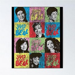 Saved by the Bell Blocks with Face Poster