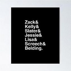 Saved By The Bell 90's Retro Funny Poster