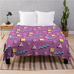 80s Print Saved By The Bell Retro Zack Morris Throw Blanket
