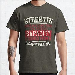 Strength does not come from the physical capacity. It comes from an indomitable will Classic T-Shirt RB0701