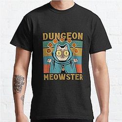 Dungeon Meowster Funny Nerdy-Gamer Cat-D20 Dice RPG Classic T-Shirt RB0801