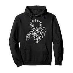 Tribal Scorpion Unisex Adult Pullover Hoodie Black Small