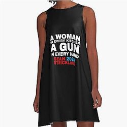 A Woman in Every Kitchen A Gun in Every Hand Sean Strickland 2024 A-Line Dress