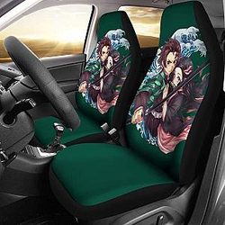 Kimetsu No Yaiba Car Seat Covers Tanjiro Kamado &amp; Nezuko Kamado Universal Fit 051012 SC2712