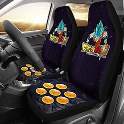 Goku Super Saiyan Blue Dragon Ball Anime Car Seat Covers 3 Universal Fit 051012 SC2712