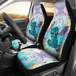 Lilo And Stitch Watercolor Cartoon Car Seat Covers Universal Fit 051012 SC2712