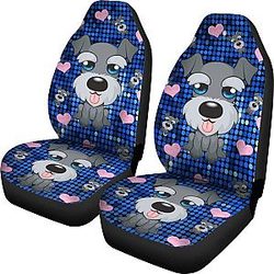 Cartoon Schnauzer Car Seat Covers Universal Fit 225721 SC2712