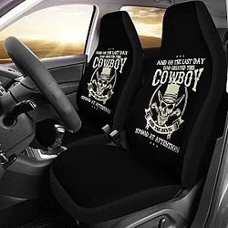 Last Day God Created This Cowboy Car Seat Covers 918 Universal Fit SC2712