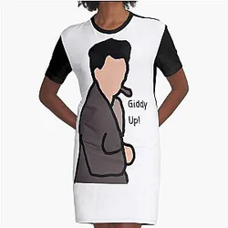 Kramer Giddy Up Seinfeld  Graphic T-Shirt Dress