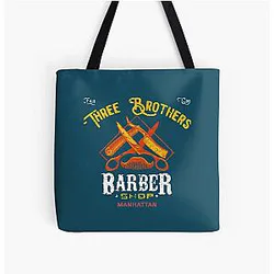 Three Brothers Barber Shop from Seinfeld    All Over Print Tote Bag