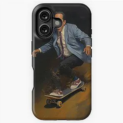 Seinfeld Skateboarding Portrait by King Felix iPhone Tough Case