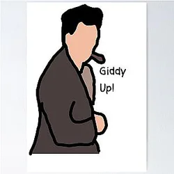 Kramer Giddy Up Seinfeld  Poster