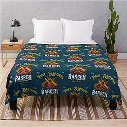 Three Brothers Barber Shop from Seinfeld    Throw Blanket