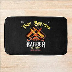 Three Brothers Barber Shop from Seinfeld    Bath Mat