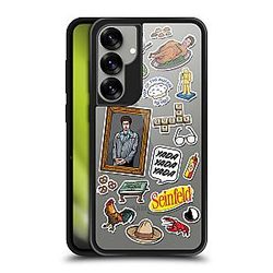 Head Case Designs Officially Licensed Seinfeld Sticker Collage Graphic Black Shockproof Dual Protection Case Compatible with Samsung Galaxy S25+