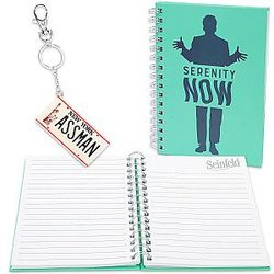 Seinfeld Stationery Set for Adults - Comedy Merchandise Bundle with Notebook, Keychain, and More | TV Show Gift Set for Men and Women