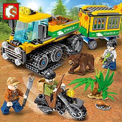 SEMBO 603029 Doomsday Rescue: Half-Tracked Vehicle Rescues Wild Animals Technic