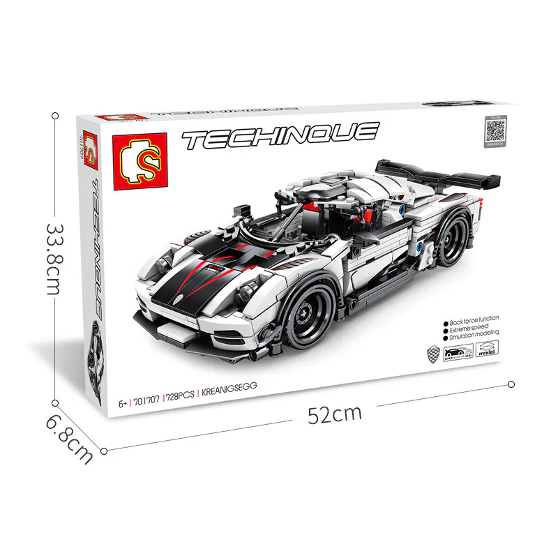 SEMBO 701707 Koenigsegg Pull Back Car Technic | SEMBO Blocks Shop