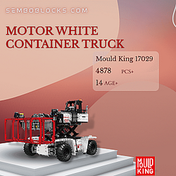 MOULD KING 17029 Technician Motor White Container Truck