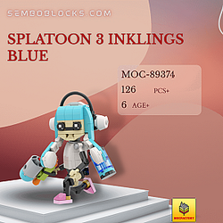 MOC Factory 89374 Movies and Games Splatoon 3 Inklings Blue