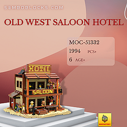 MOC Factory 51332 Modular Building Old West Saloon Hotel