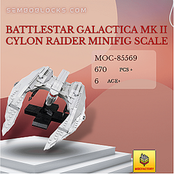 MOC Factory 85569 Space Battlestar Galactica MK II Cylon Raider Minifig Scale