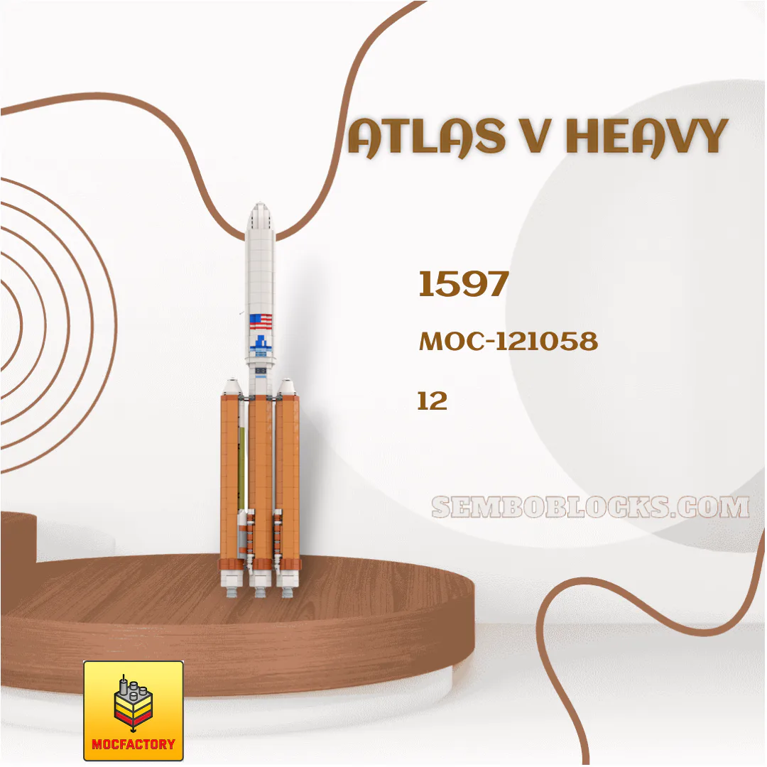 MOC Factory 121058 Space Atlas V Heavy | SEMBO Blocks Shop