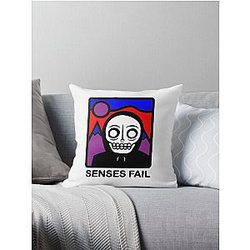 SENSES FAIL tihtan top music Throw Pillow