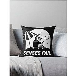 SENSES FAIL tihtan top music Throw Pillow