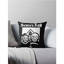 SENSES FAIL tihtan top music Throw Pillow