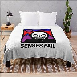 SENSES FAIL tihtan top music Throw Blanket