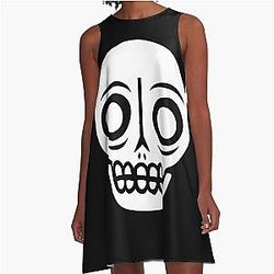 Senses Fail skull A-Line Dress