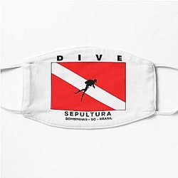 Diving Flag - Sepultura, Bombinhas, Santa Catarina, Brazil Flat Mask