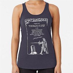 A Sepultura de Thomás Luíz (negativo) [Português] Racerback Tank Top