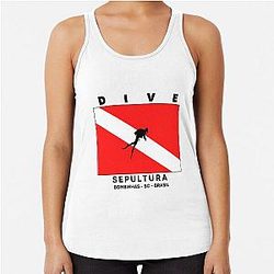 Diving Flag - Sepultura, Bombinhas, Santa Catarina, Brazil Racerback Tank Top