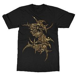 Gold Tribal Logo Black Graphic LA 0806 Sepultura T-Shirts