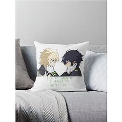 Yuu and Mika Seraph of the End Throw Pillow