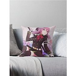 Hiiragi Shinoa Seraph of the end Artwork for Otaku Throw Pillow