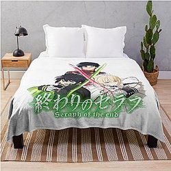 Seraph of the End Character Art Throw Blanket