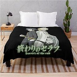 Graphic Seraph of the End Yuichiro Mikaela Throw Blanket