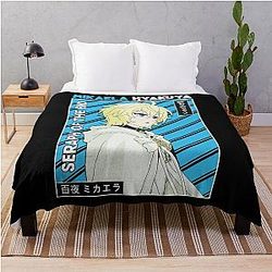 Vintage Seraph of the End Mikaela Hyakuya Throw Blanket