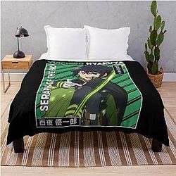 Vintage Seraph of the End Anime Yuichiro Hyakuya Throw Blanket