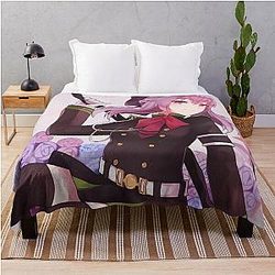 Hiiragi Shinoa Seraph of the End Artwork for Otaku Throw Blanket