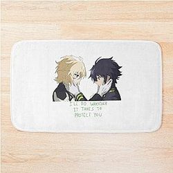 Yuu and Mika Seraph of End Bath Mat