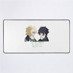 Yuu and Mika Seraph of the End Desk Mat